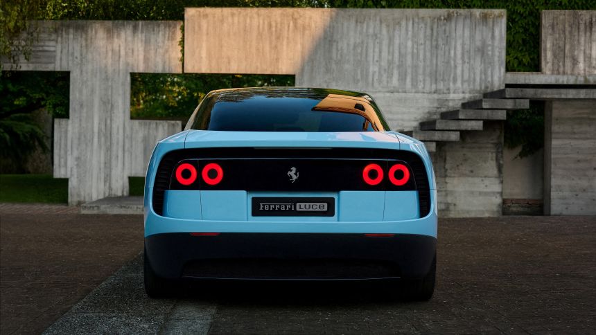 Ferrari Luce rear three-quarter at reveal